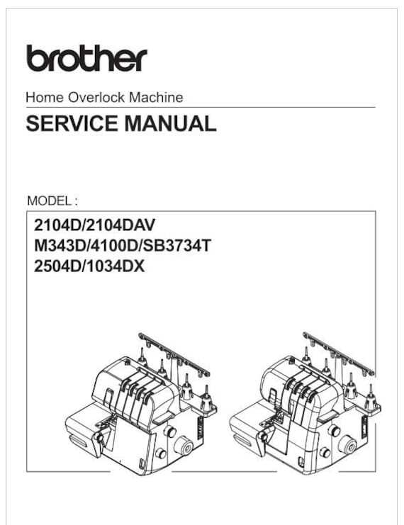 brother serger 1034d parts diagram