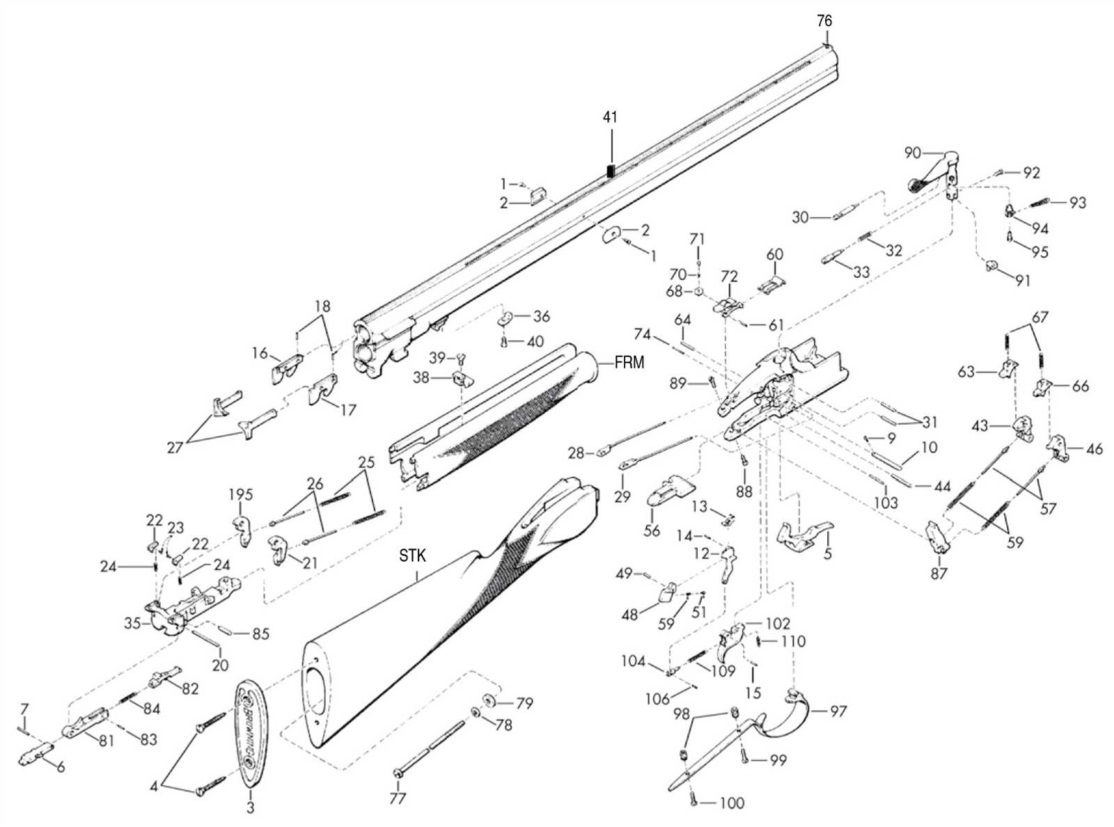 browning a bolt parts diagram