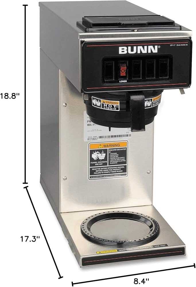 bunn coffee maker parts diagram