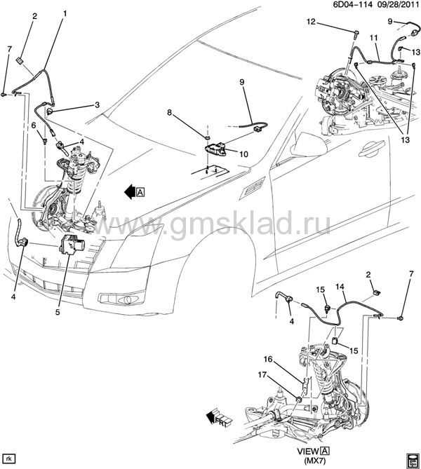 cadillac cts parts diagram