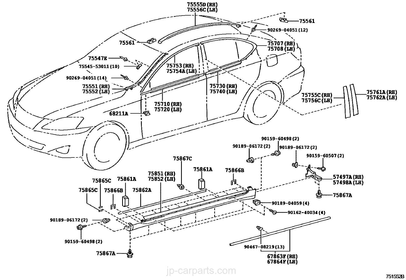 car body parts names with diagram