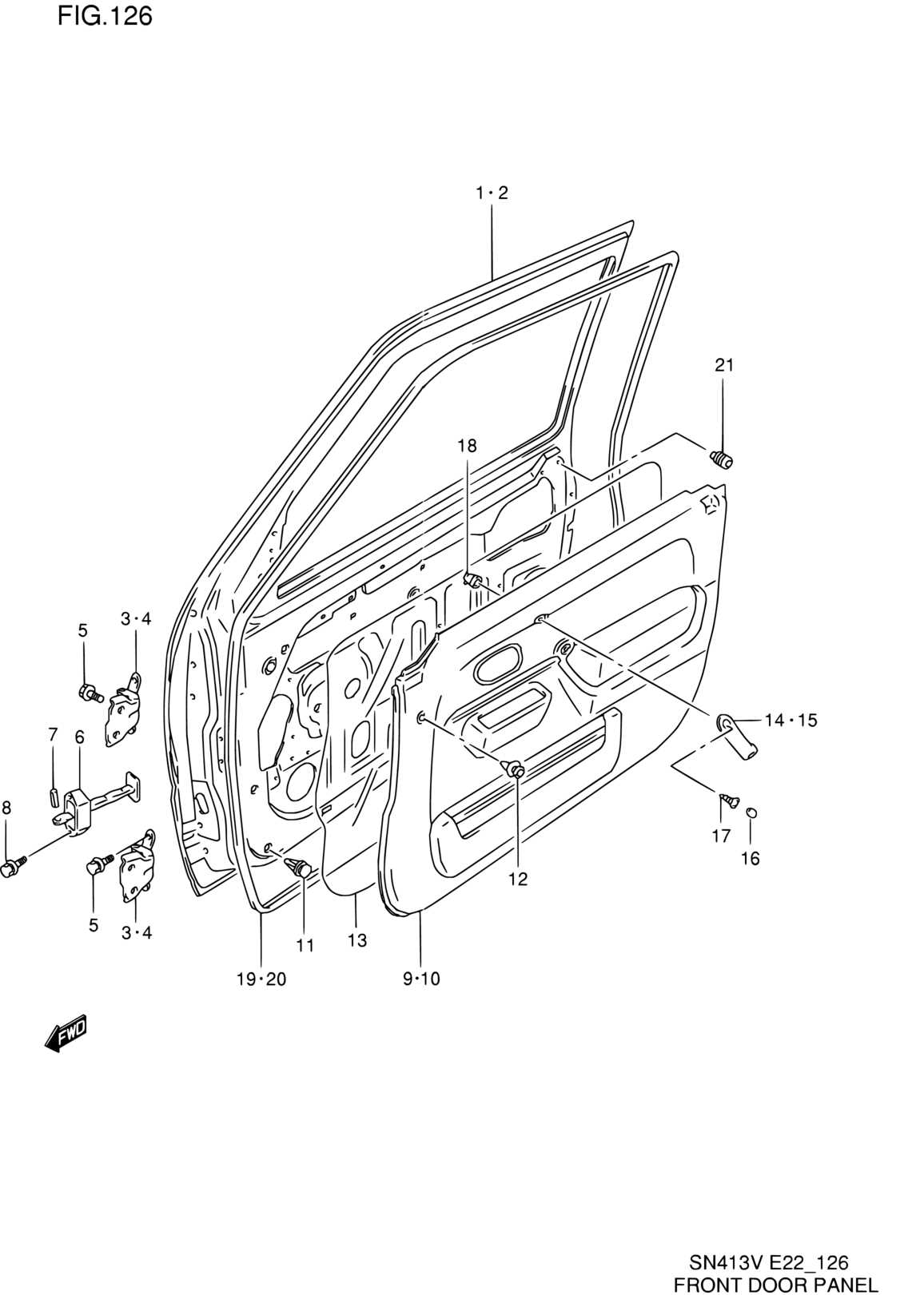 car door parts diagram