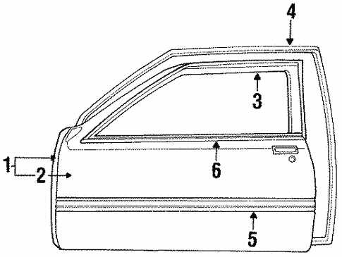 car door parts diagram with names