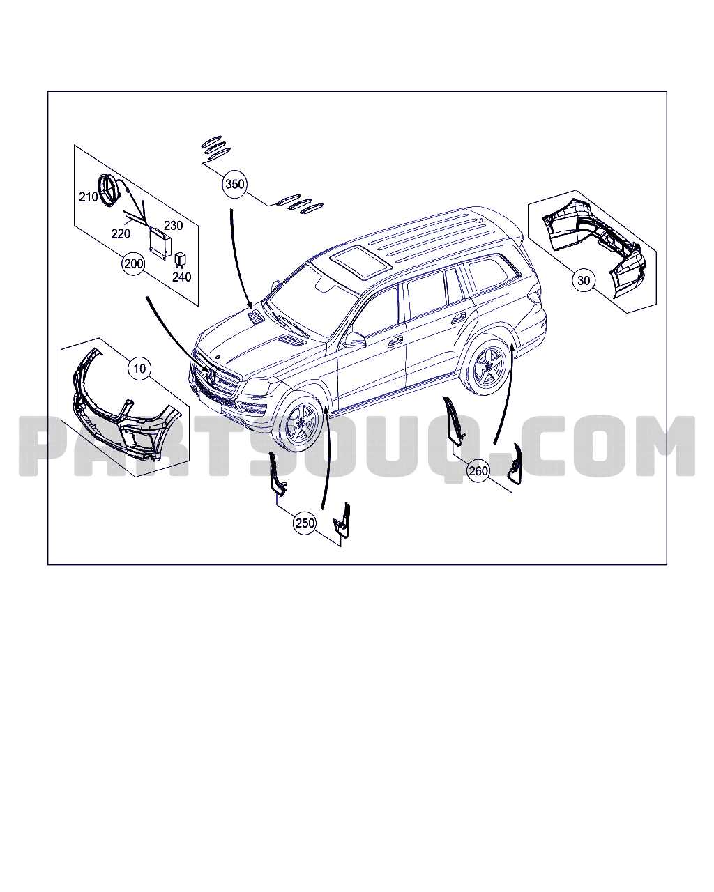 car parts diagram exterior