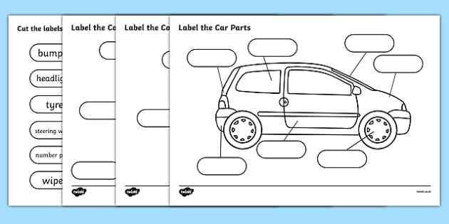 car parts with diagram