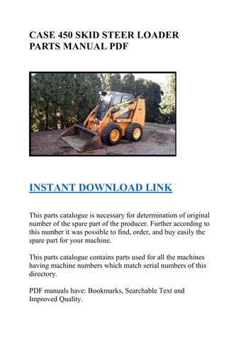 case 450 skid steer parts diagram