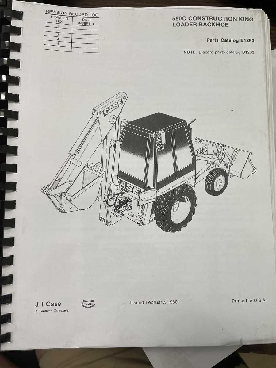 case 580c backhoe parts diagram