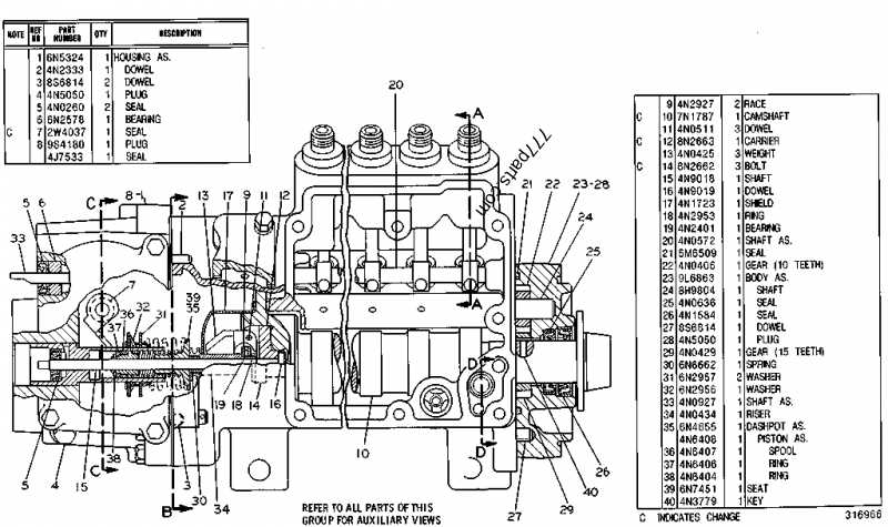 cat 3306 parts diagram