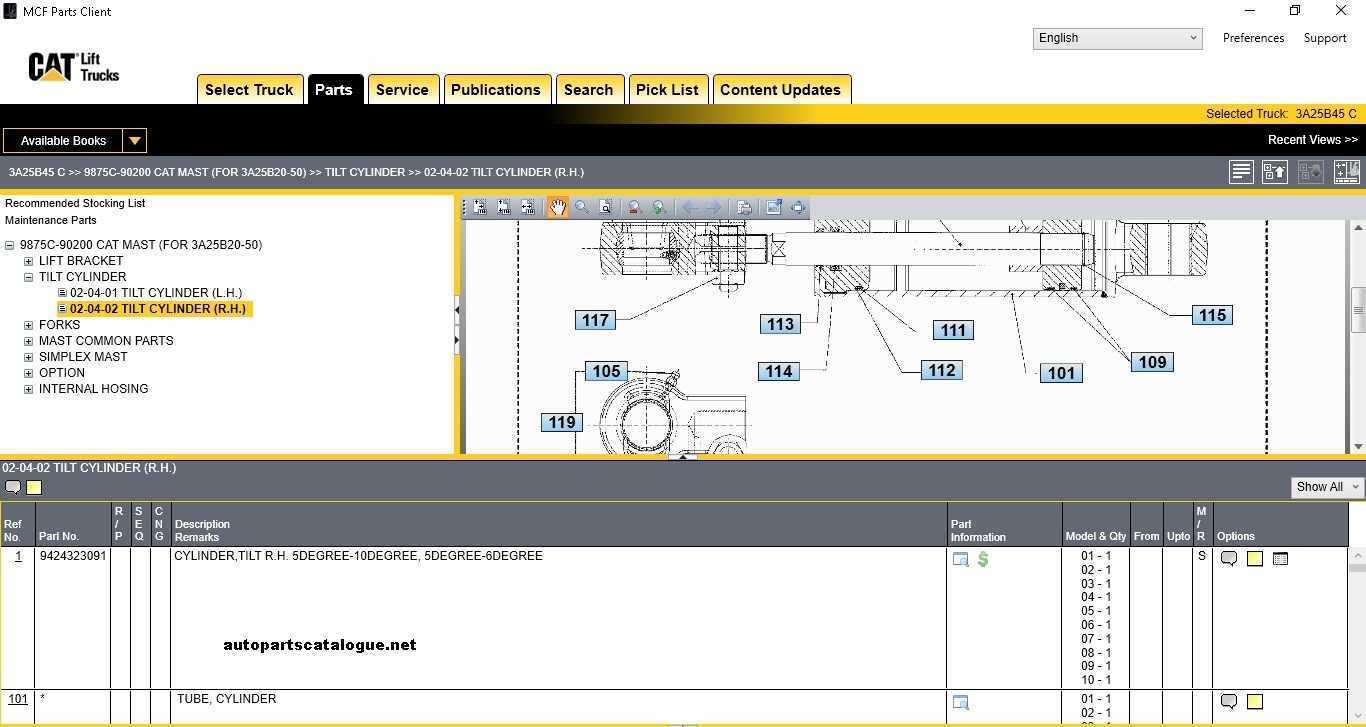 cat forklift parts diagram