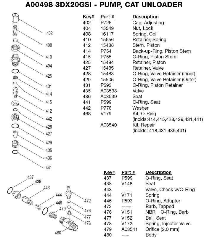 cat pump 3dx29gsi parts diagram