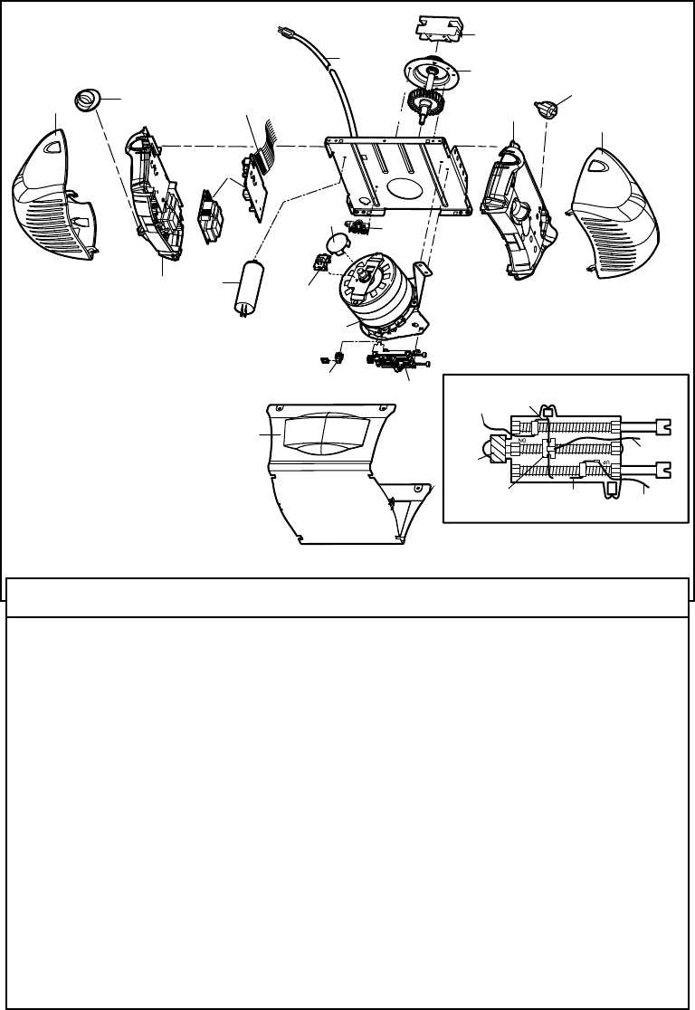 chamberlain garage door opener parts diagram