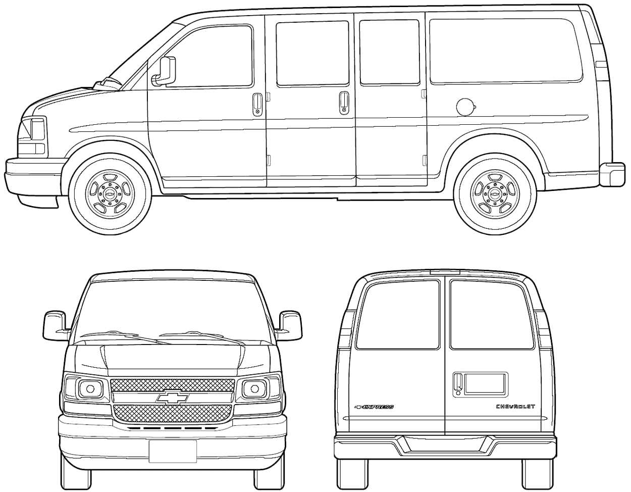 chevy express van parts diagrams