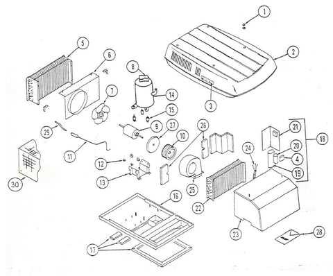 coleman rv air conditioner parts diagram