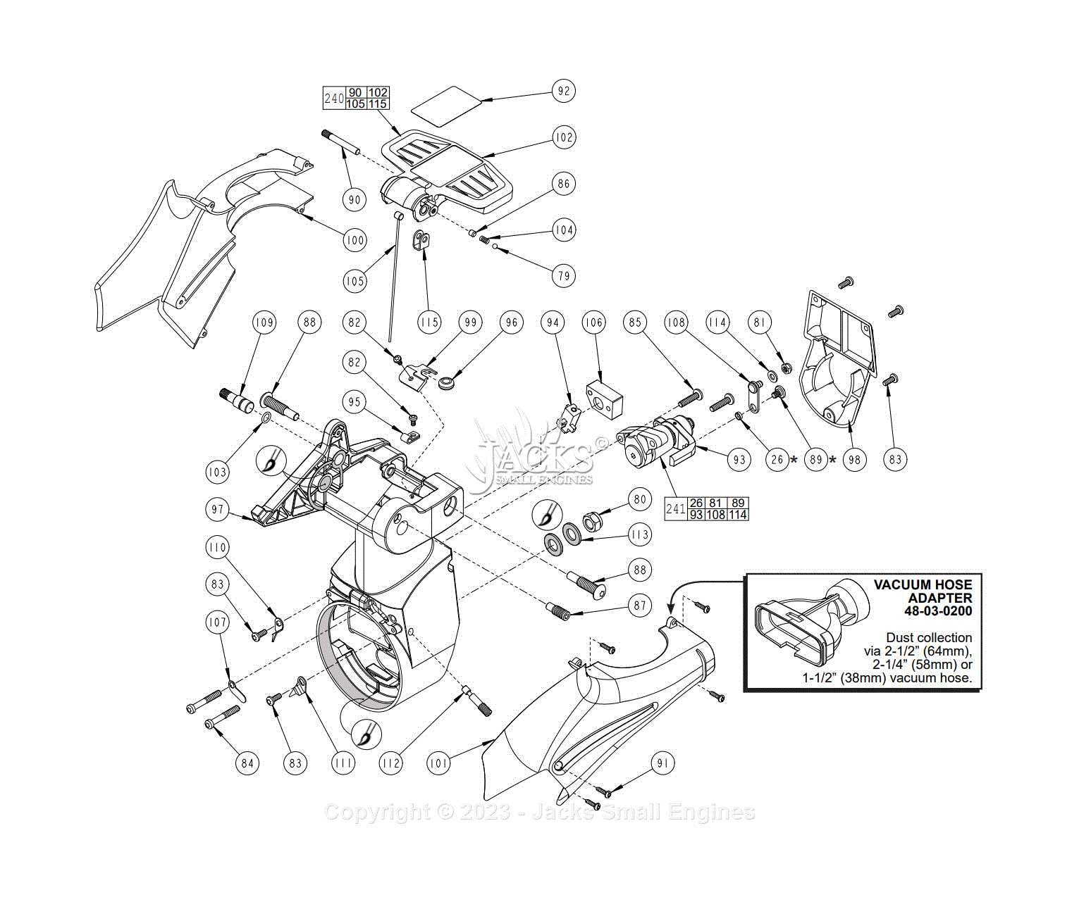 compound miter saw parts diagram