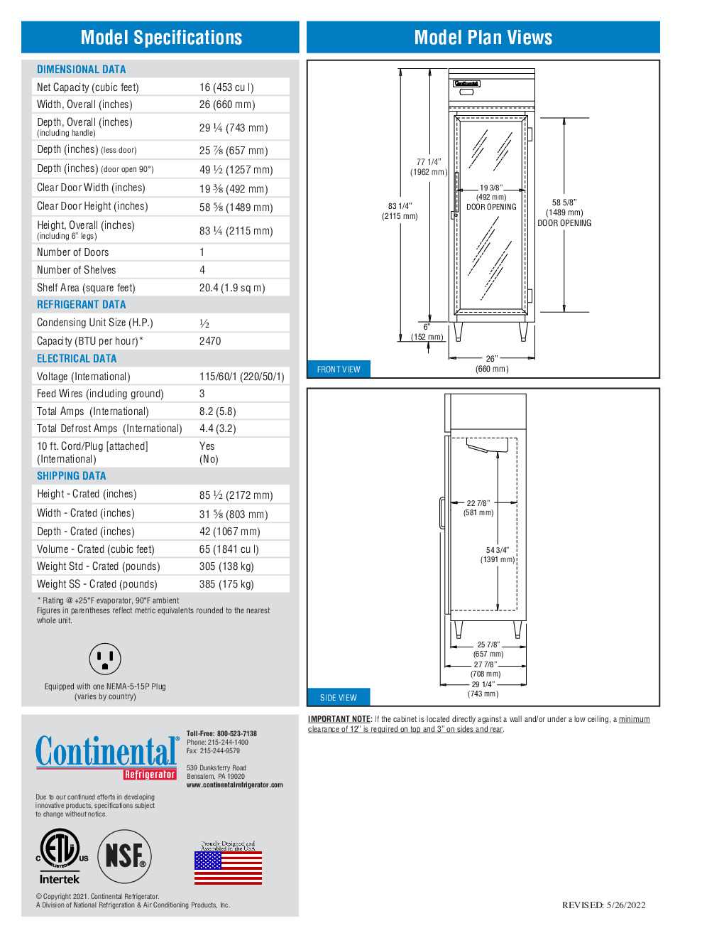 continental refrigerator parts diagram