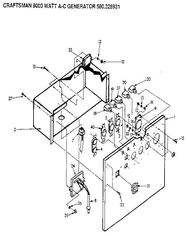 craftsman generator parts diagram