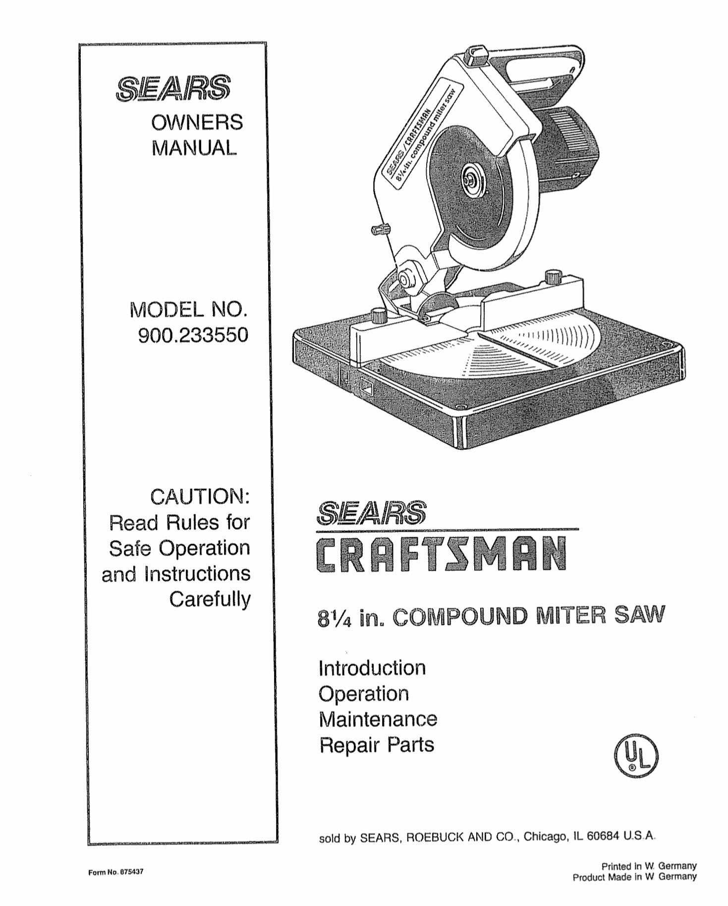 craftsman miter saw parts diagram