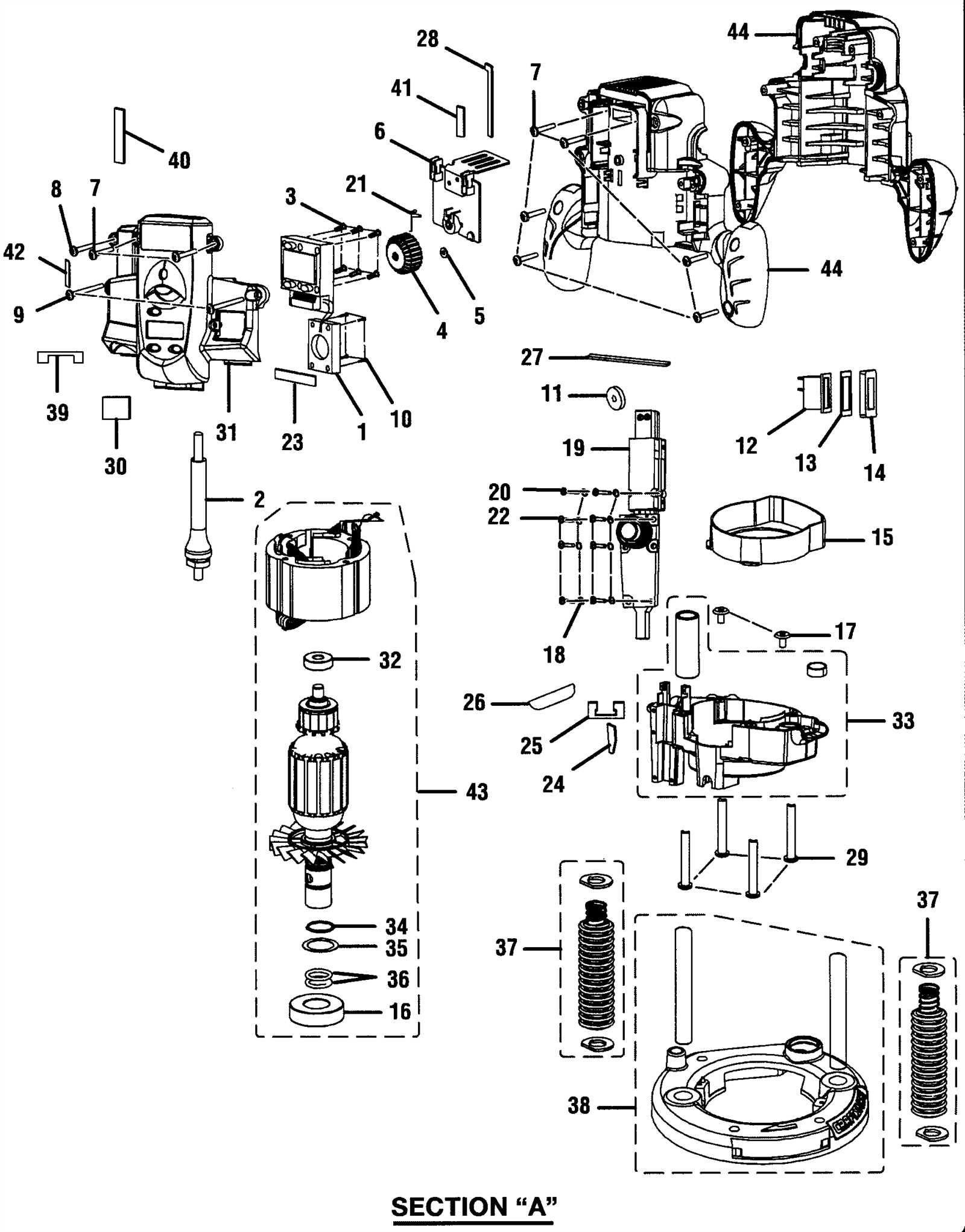 craftsman router parts diagram