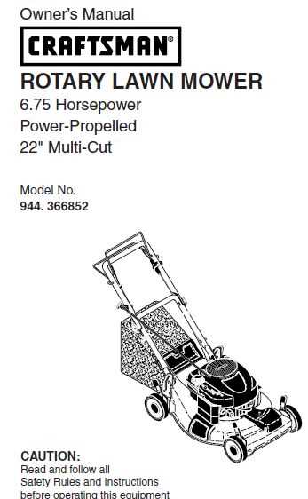 craftsman self propelled lawn mower parts diagram