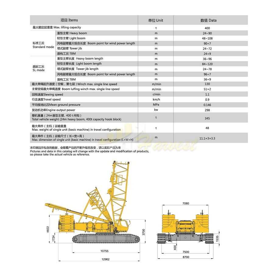 crawler crane parts diagram