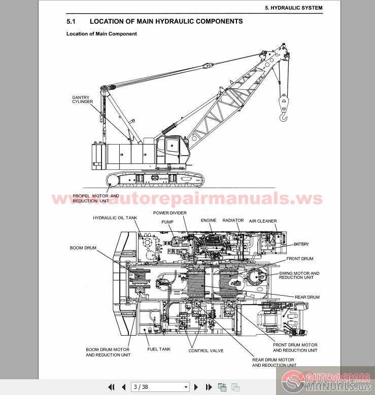 crawler crane parts diagram