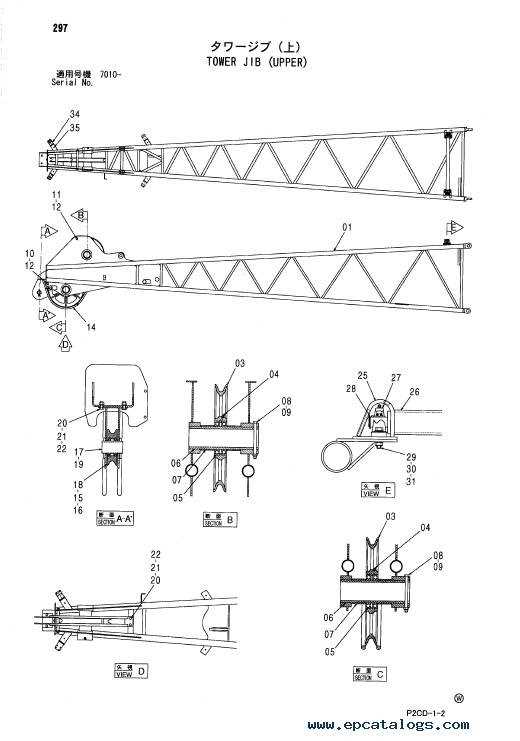 crawler crane parts diagram