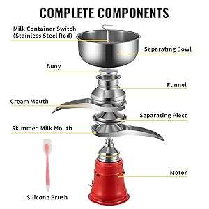 cream separator parts diagram