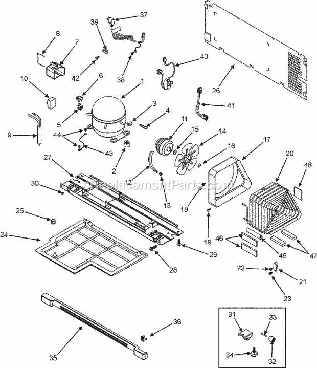 crosley refrigerator parts diagram