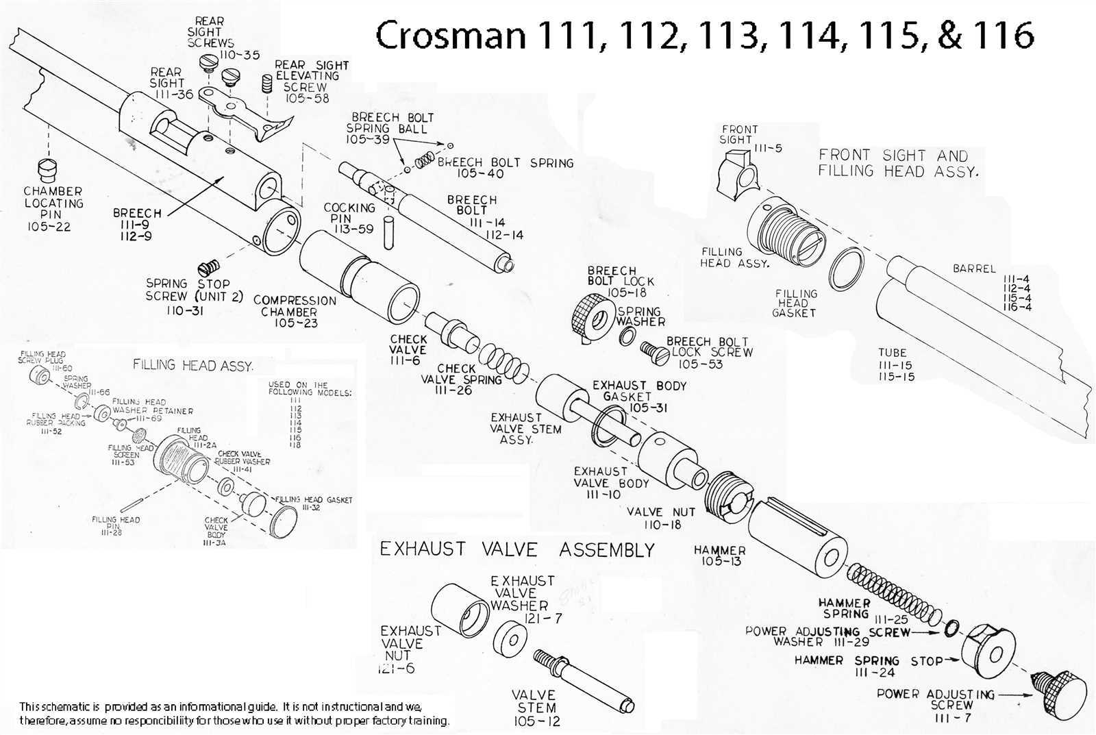 crosman model 1 parts diagram