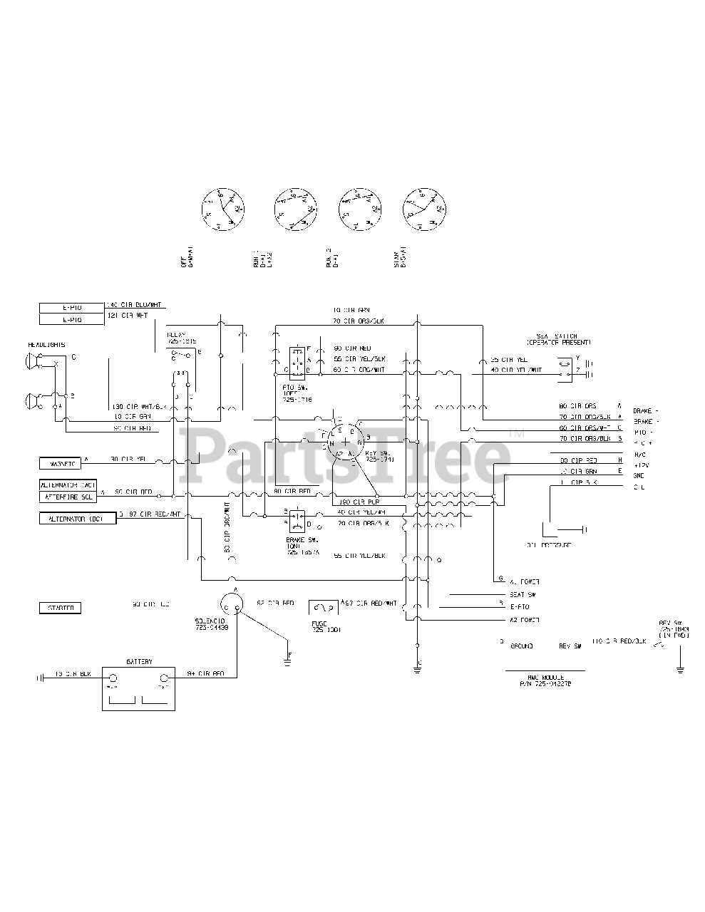 cub cadet gt1554 parts diagram