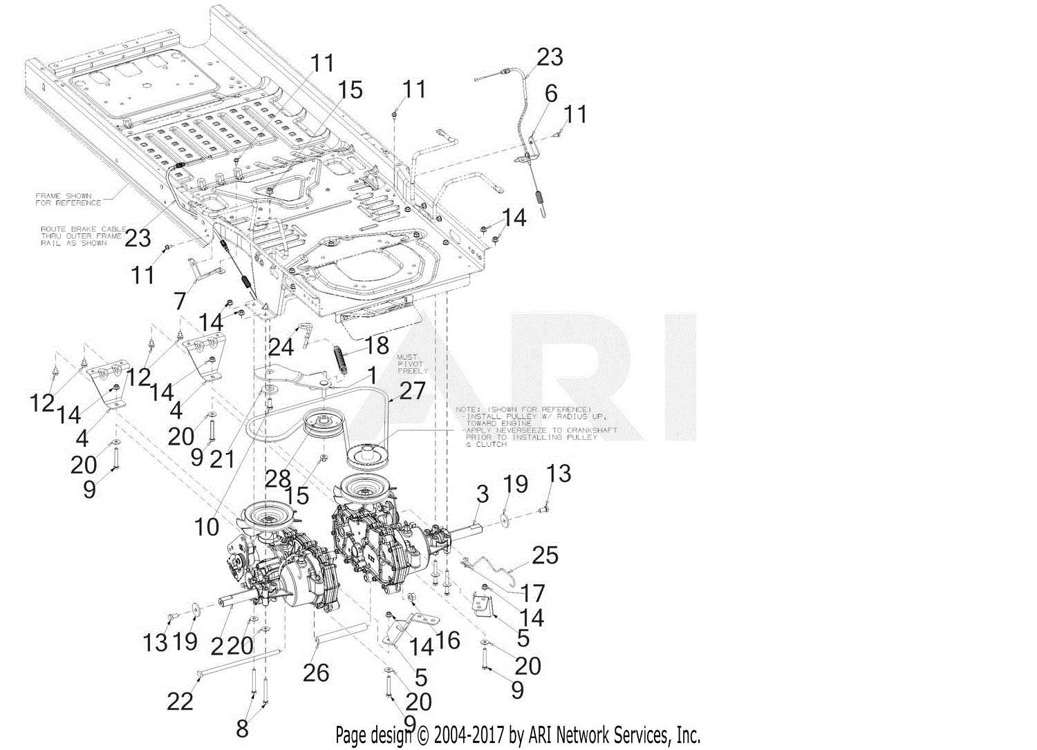 cub cadet rzt parts diagram