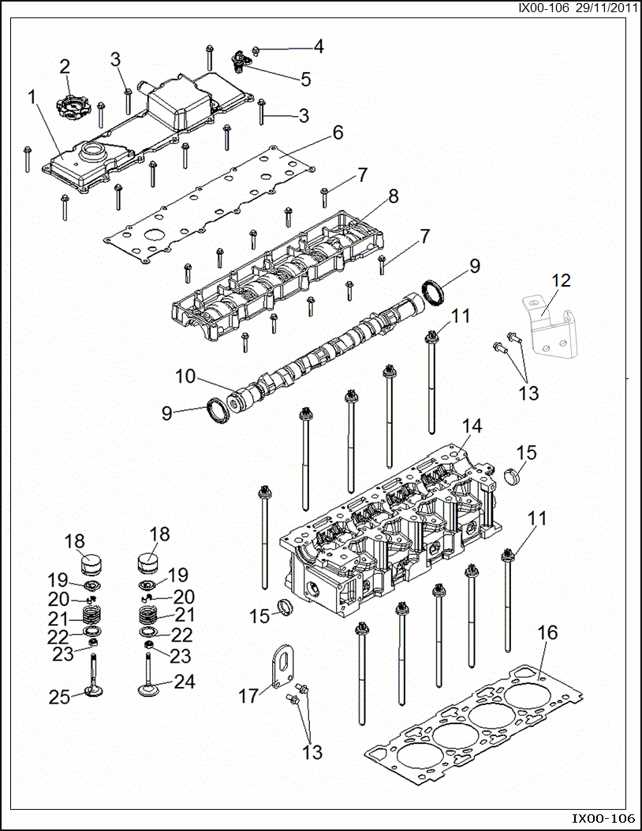 cylinder head parts diagram