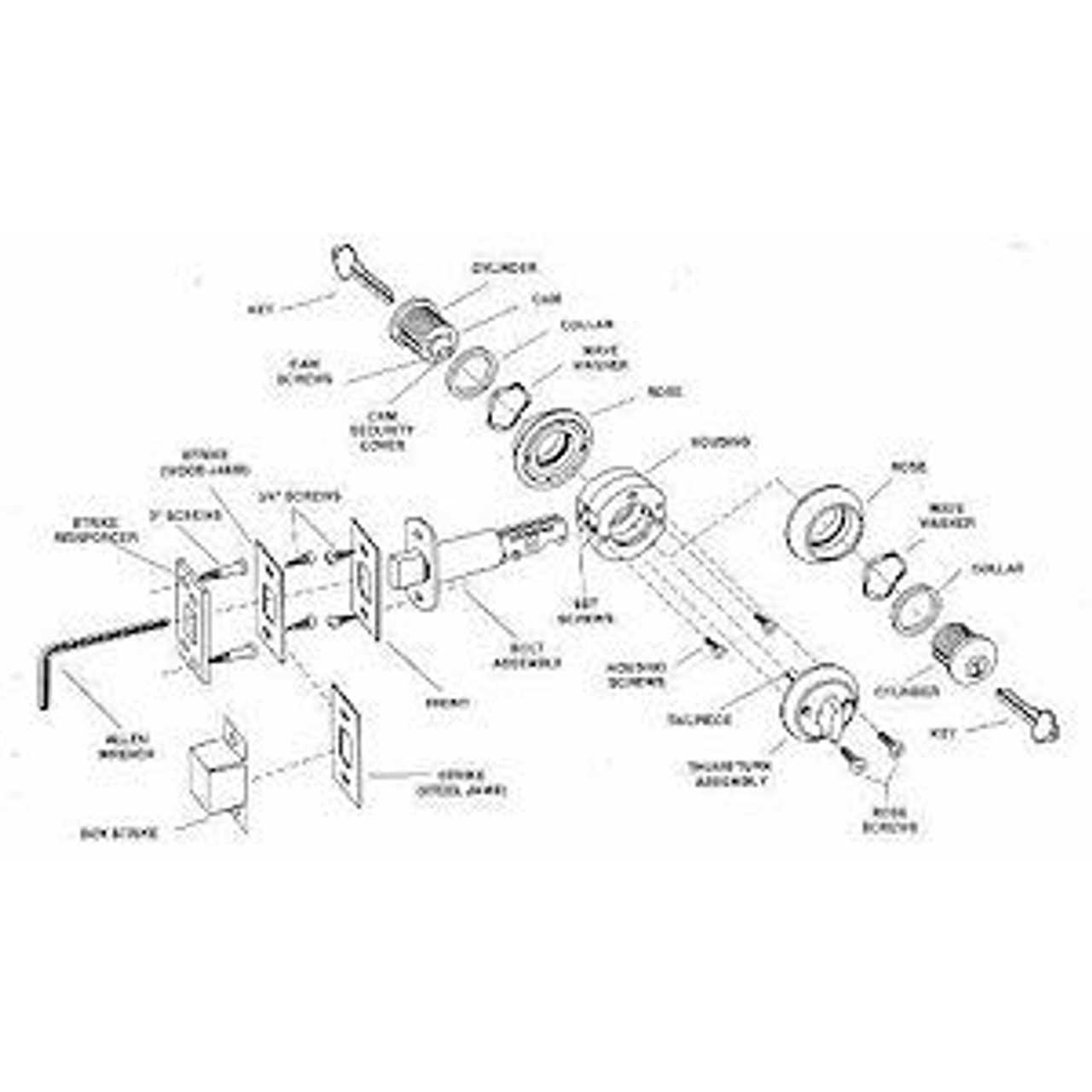 cylinder lock parts diagram