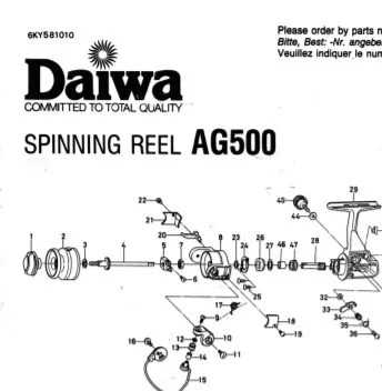 daiwa spinning reel parts diagram