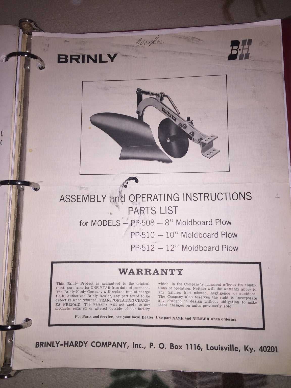 dearborn plow parts diagram