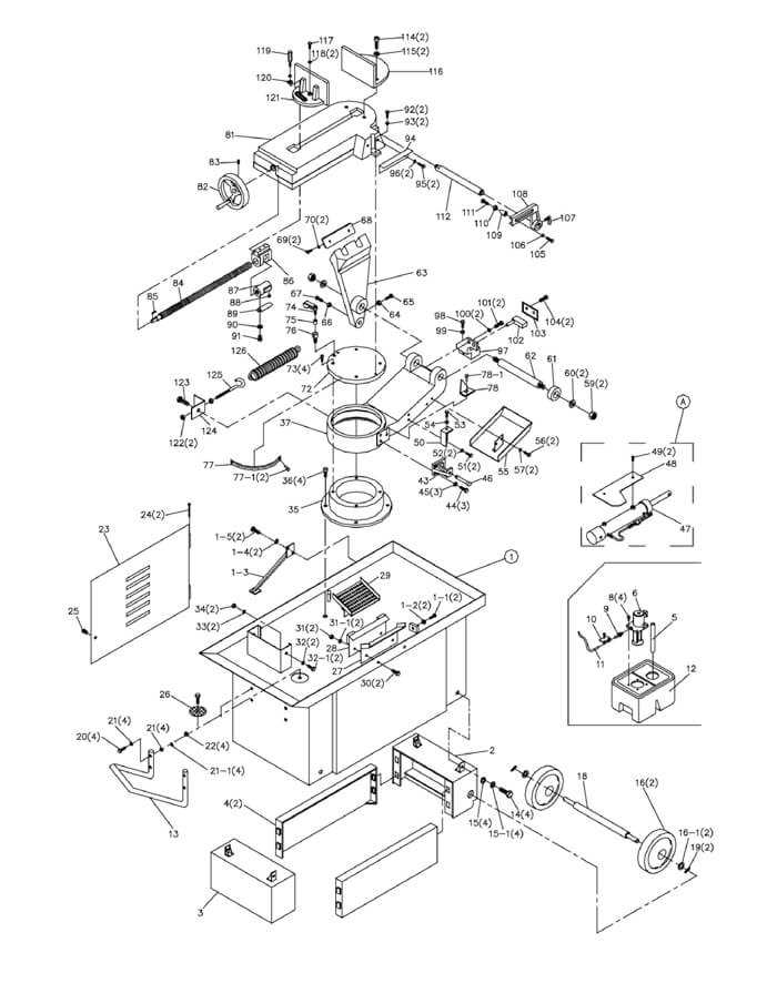 delta band saw parts diagram