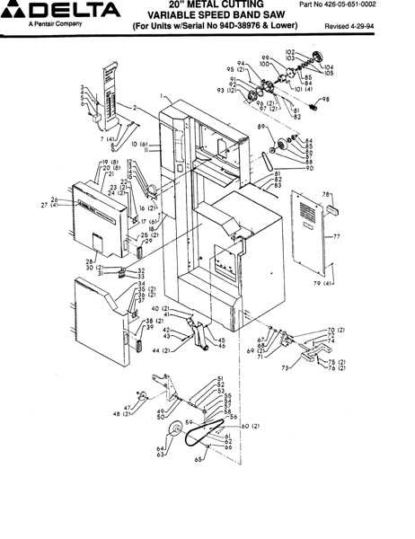 delta miter saw parts diagram