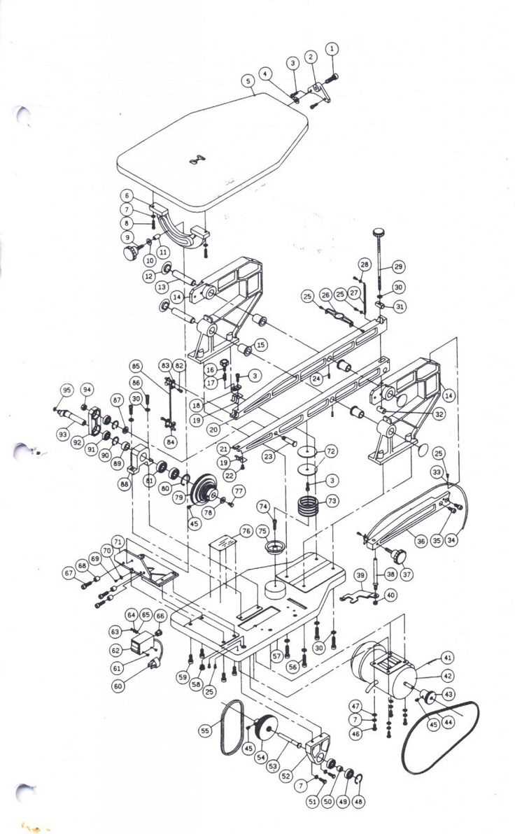 delta scroll saw parts diagram