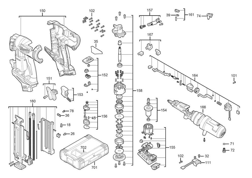 dewalt 18 gauge brad nailer parts diagram