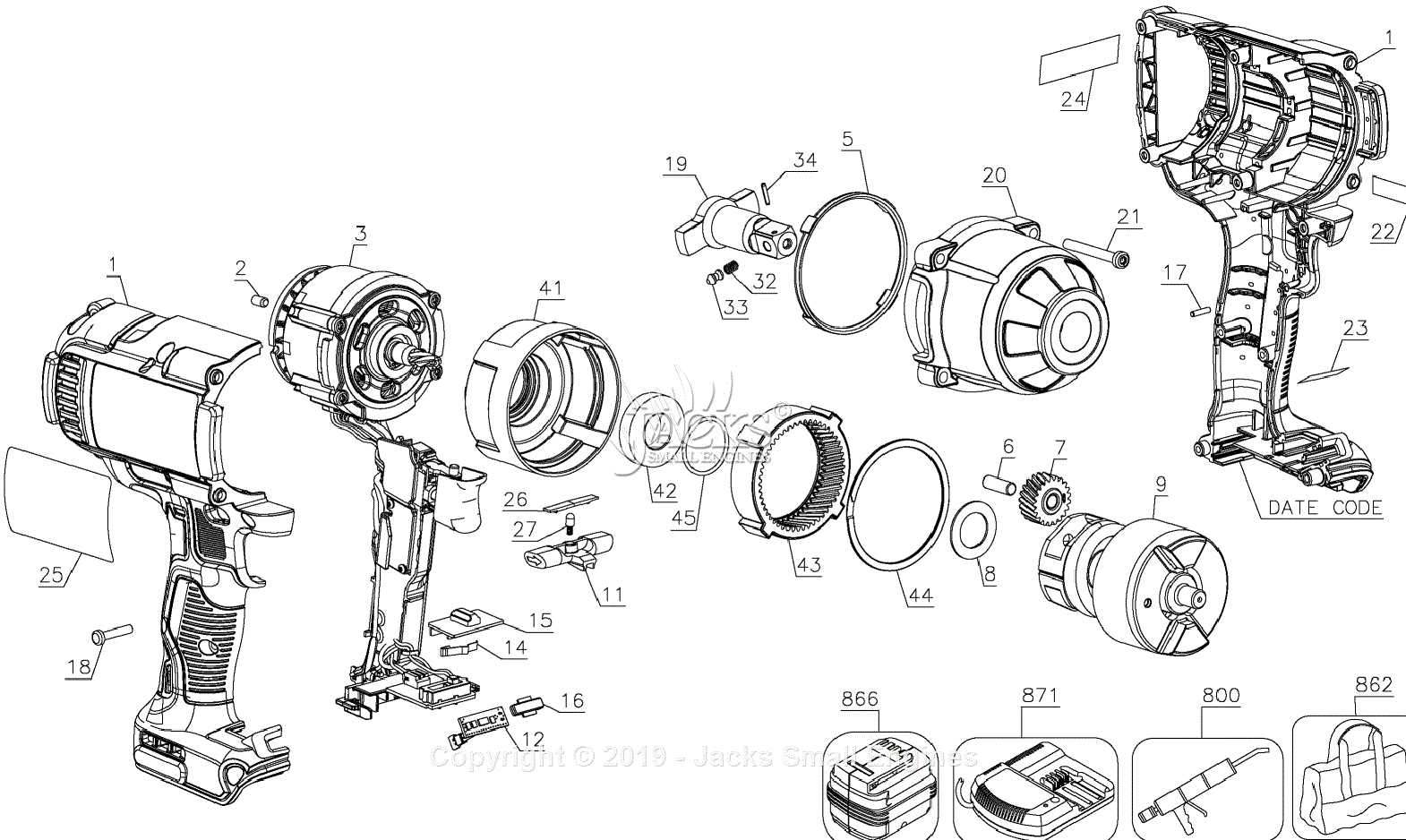 dewalt dcpr320 parts diagram