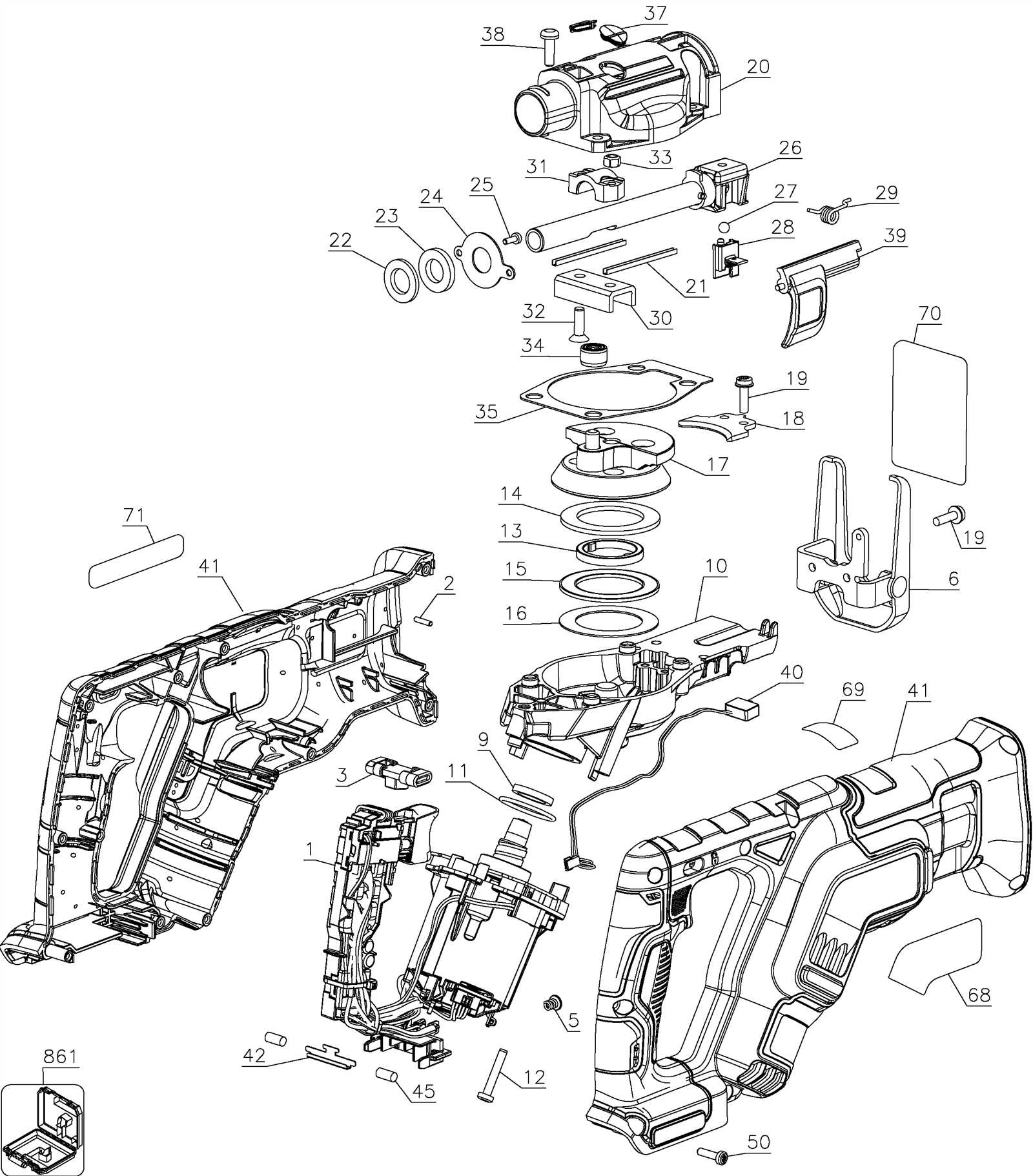 dewalt dcs371 parts diagram