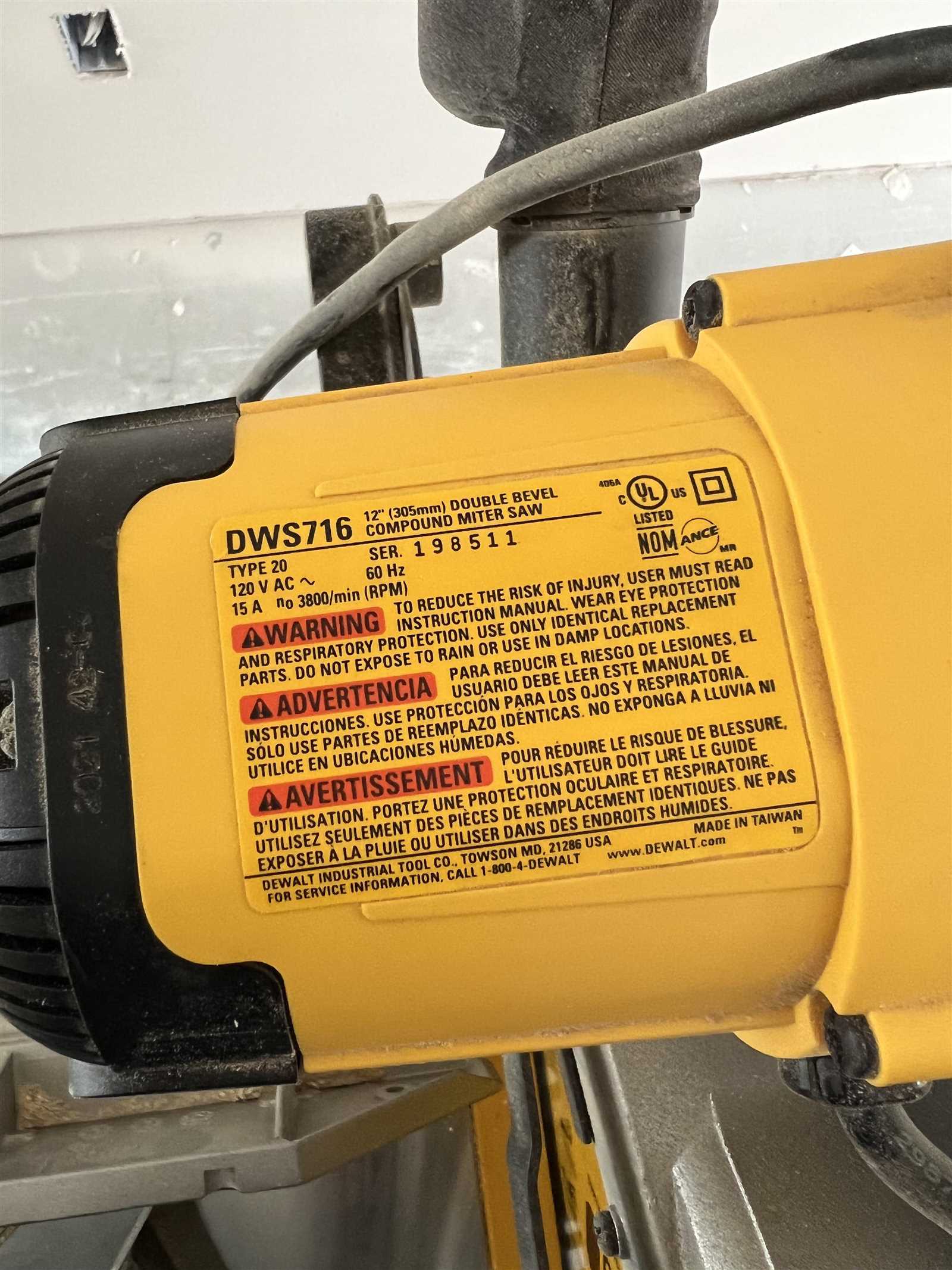 dewalt dw716 parts diagram