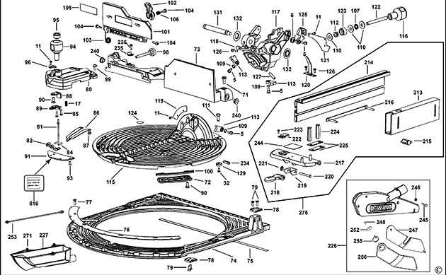 dewalt dw744 parts diagram