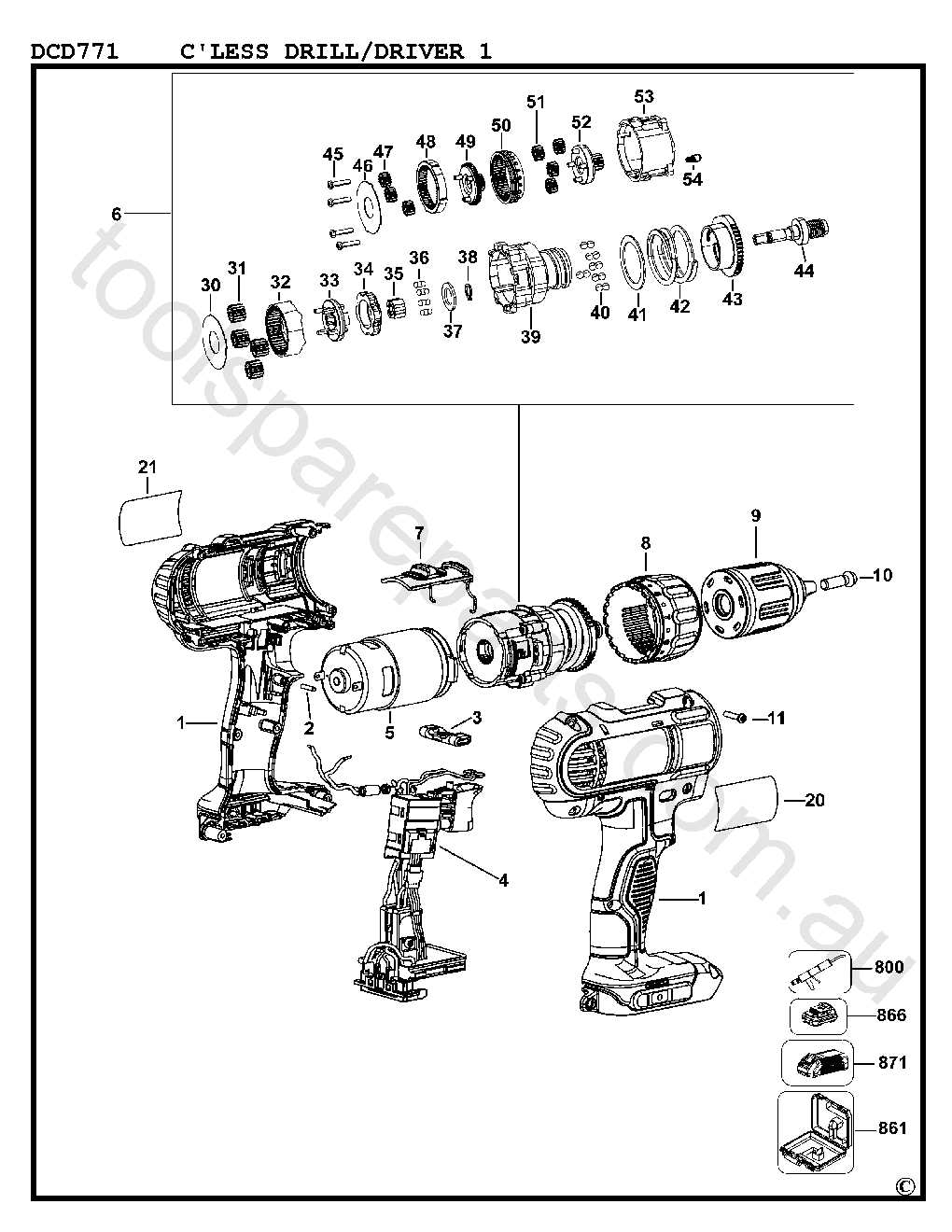 dewalt impact driver parts diagram