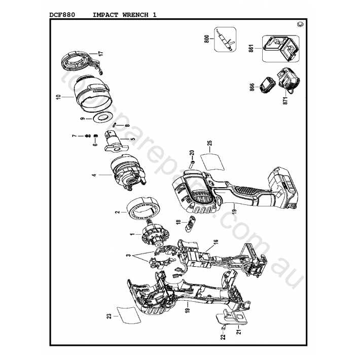 dewalt impact parts diagram