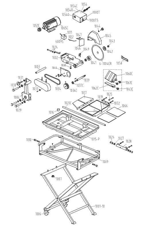 dewalt tile saw parts diagram