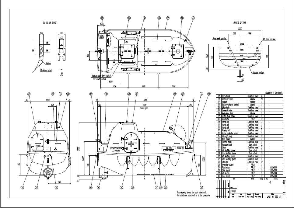 diagram lifeboat davit parts