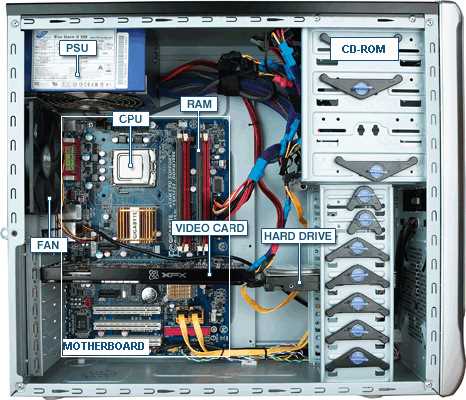 diagram of cpu and its parts