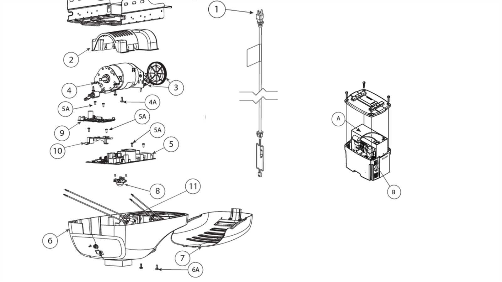 diagram of garage door parts