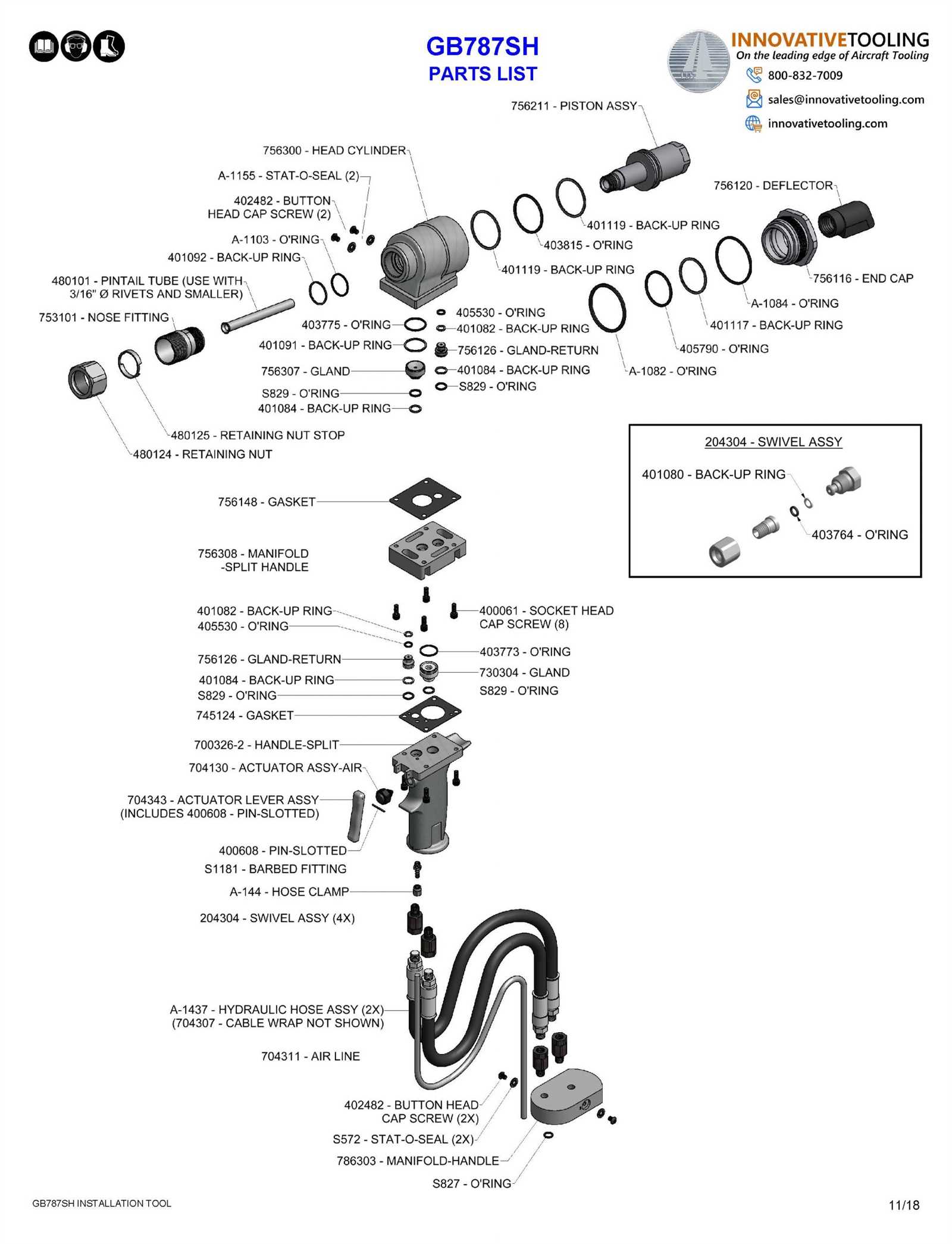 diagram rivet gun parts